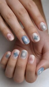 Airbrush Stencil Nails for Soft Graphic Layers
