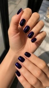 Blackcurrant Navy Nail Colors for Evening Depth