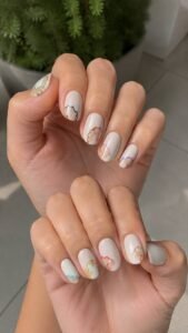 Curl Painted Shavings Across the Nail