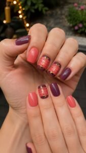 Glow With Coral Plum and Gold