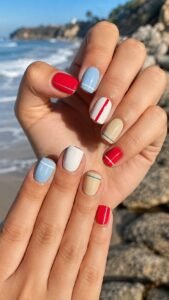 Lifeguard Palette Nails for Beach Ready Contrast