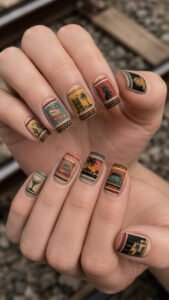 Matchbook Cover Nail Art for Retro Miniatures