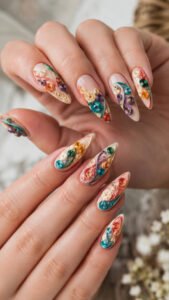 Paper Quilling Nail Art for Rolled Curves