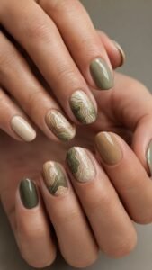 Topographic Terrain Nails for Organic Linework