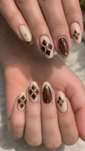 Arrange Walnut Diamonds Around a Rose Center