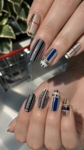 Barcode Scanner Nails With Crisp Graphic Contrast