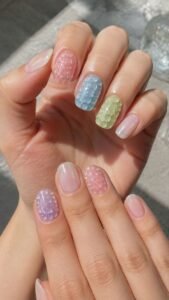 Bubble Wrap Nails With Clear Raised Texture