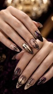Chandelier Shadow Nails With Formal Drama