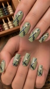 Cross Two Cobalt Rails Over Pistachio