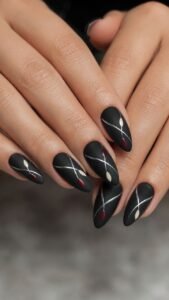 Cross Two Silver Paths Over Black