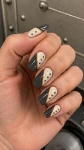 Divide Cream Panels With an Orange Seam