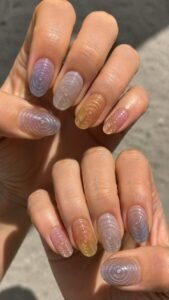 Fresnel Lens Nails With Concentric Light Patterns