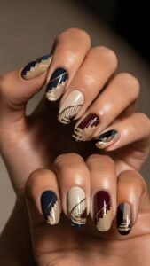 Grand Staircase Nails With Elegant Rising Lines