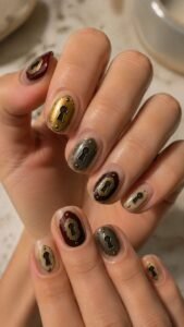 Keyhole Escutcheon Nails With Polished Framing
