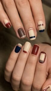 Matchbook Cover Nails With Folded Graphic Character