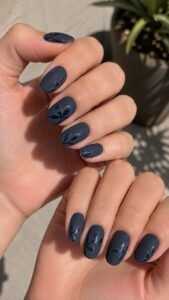 Matte Shadow Nails With Glossy Impressions