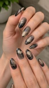 Mezzotint Nails With Smoky Engraved Light
