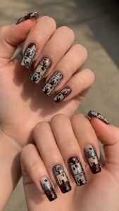 Photo Booth Strip Nails With Candid Celebration Frames