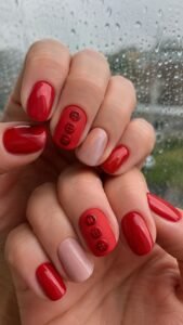 Repeat Glossy Coat Button Dots
