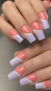 Slice a Coral Corner From Lilac