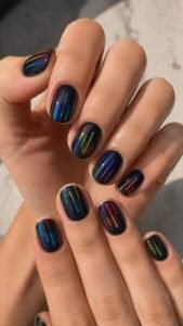 Spectral Emission Line Nails With Luminous Color Bars