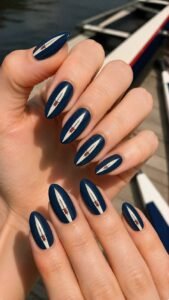 Stretch a Cream Hull Through Navy