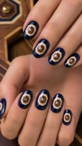 Turn an Ivory Octagon Inside Navy