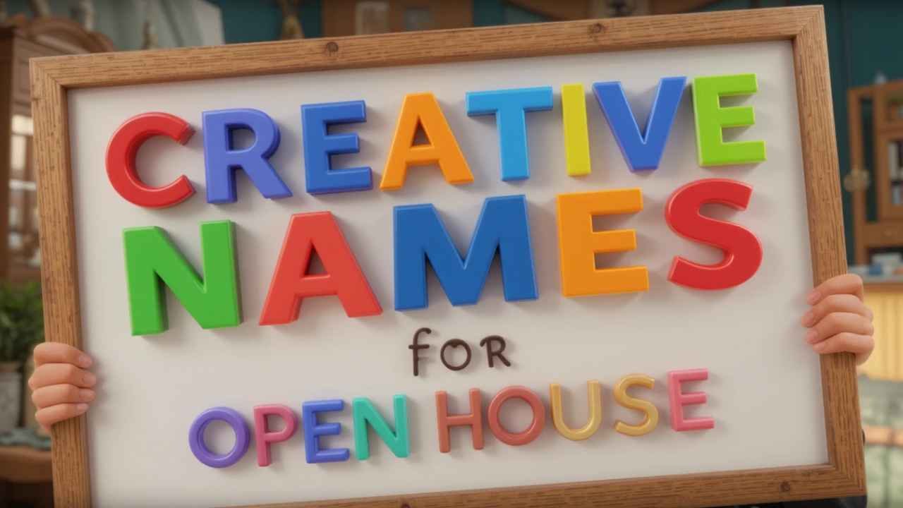 300+ Creative & Unique Names for Open House - nameslisty.com