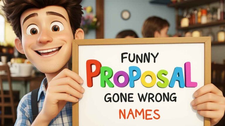 funny proposal gone wrong names
