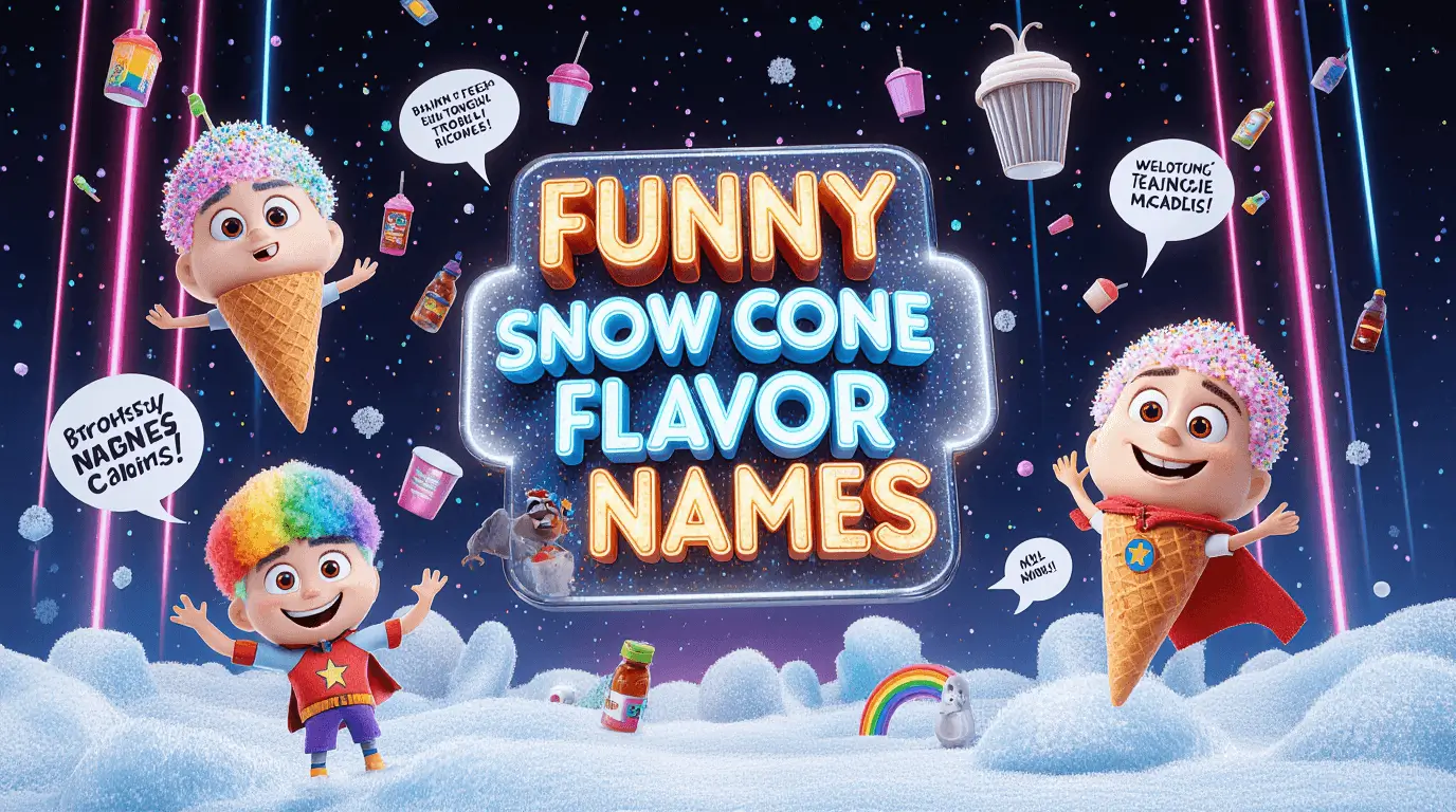 funny snow cone flavor names