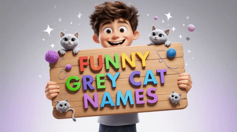 funny grey cat names​
